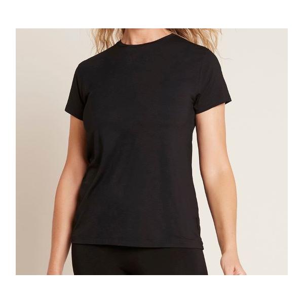 CAMISETA MUJER MANGA CORTA NEGRO L ECO BAMBU BOODY