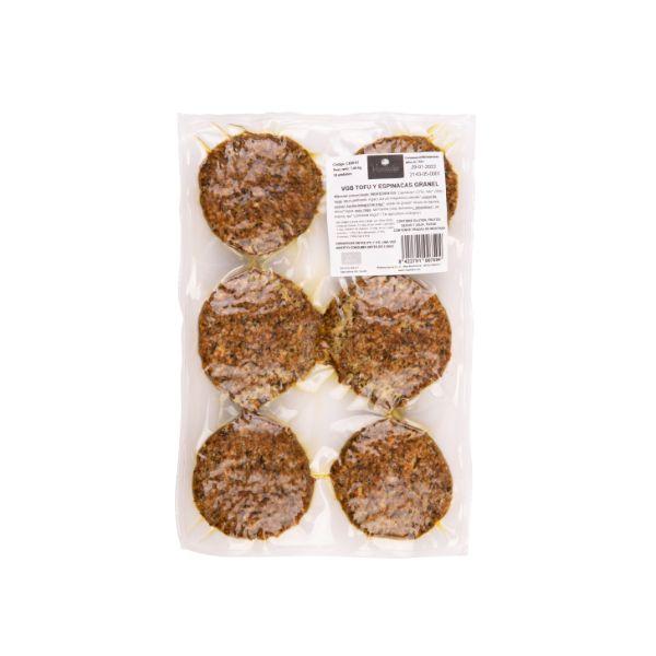 GRANEL VEGEBURGER TOFU ESPINACAS BIO 1,44 KG (80gx18u) VEGETALIA