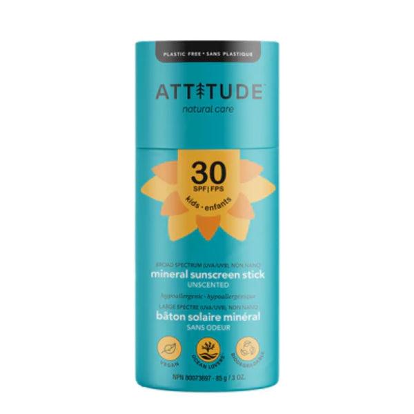 PROTECTOR SOLAR BEBES Y NIÑOS SPF 30 SIN PERFUME STICK 85GR (ATTITUDE)