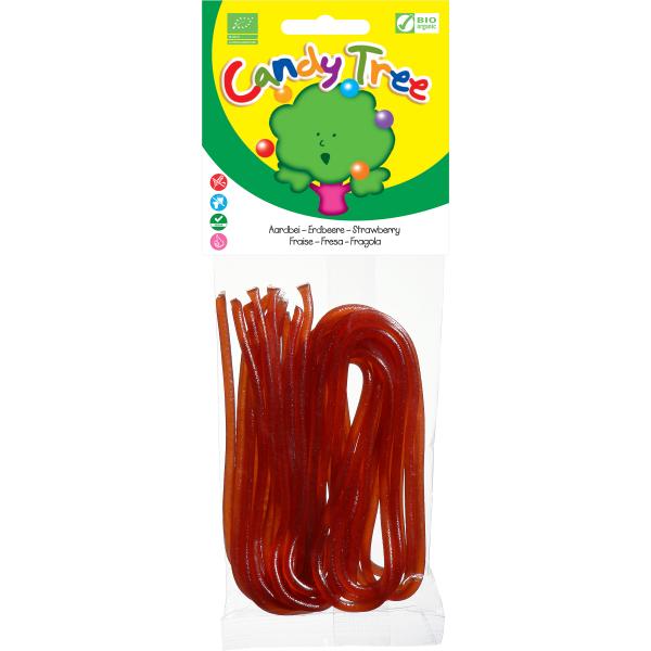 CORDONES REGALIZ FRESA BIO 75GR (CANDY TREE)