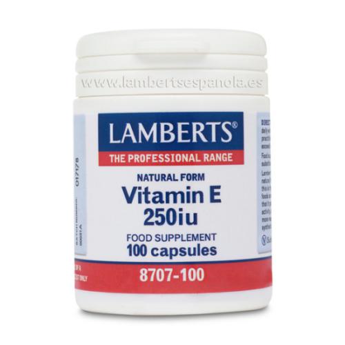 VITAMINA E NATURAL 250u.i. (168 mg) 100CAP.