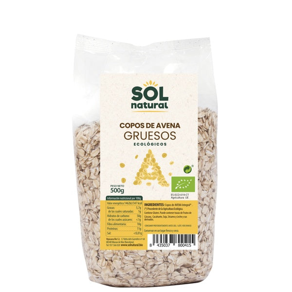 COPOS AVENA GRUESOS BIO 500GR (SOL)