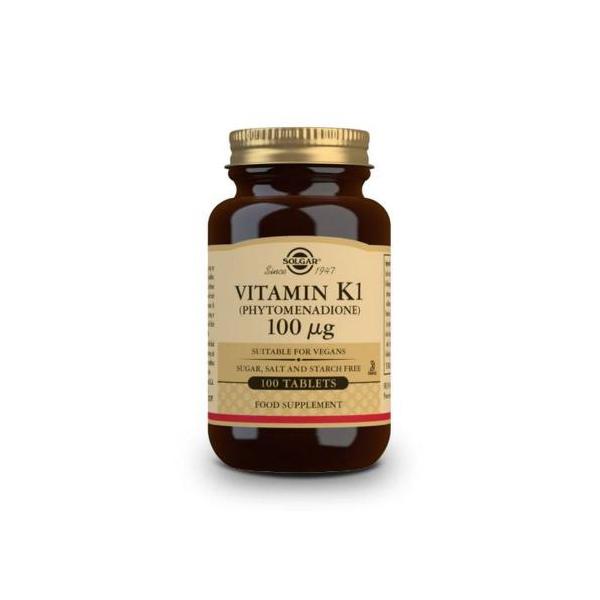 VITAMINA K1 100MCG. 100 COMP. (SOLGAR)