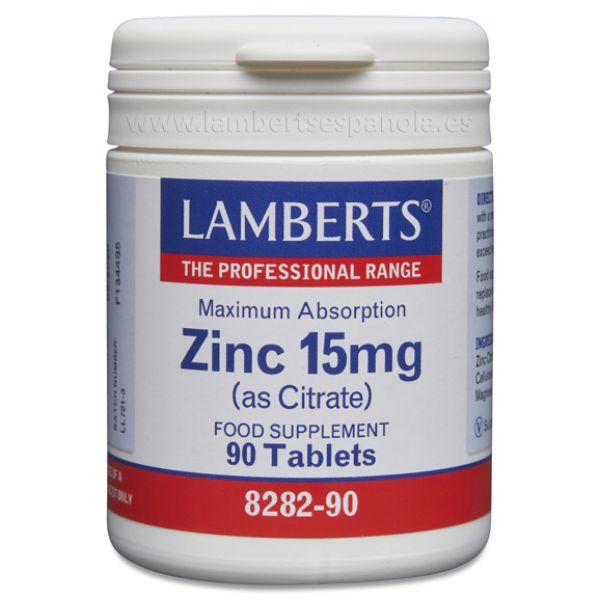 ZINC 15MG.(como Citrato) 90TAB.