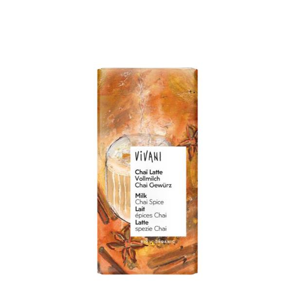 CHOCOLATE CON LECHE ESPECIAS CHAI BIO 80GR (VIVANI)
