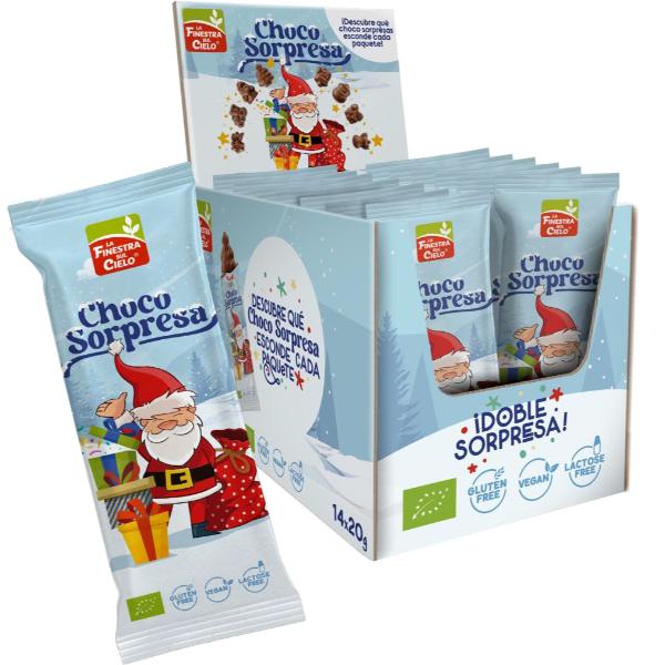 EXPOSITOR 14x20G CHOCO SANTA BIO VEGAN 280G (FINESTRA)