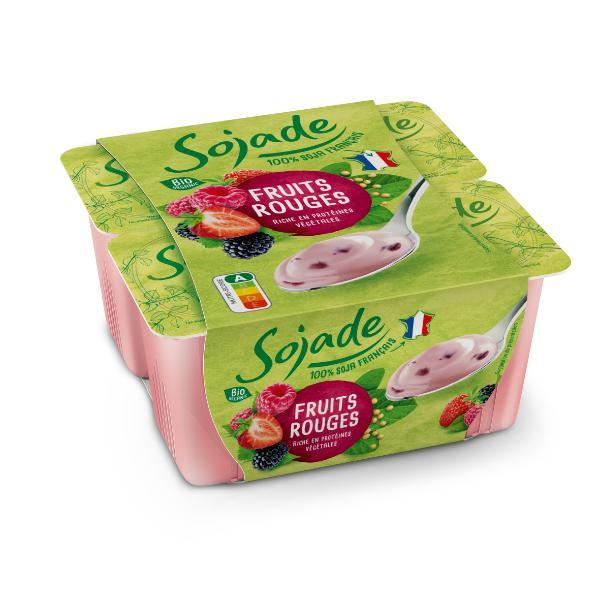 YOGUR SOJA FRUTOS ROJOS BIO 4X100GR (SOJADE)