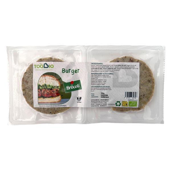 VEGAN BURGER BROCOLI Y TOFU BIO 160GR (TOO BIO)