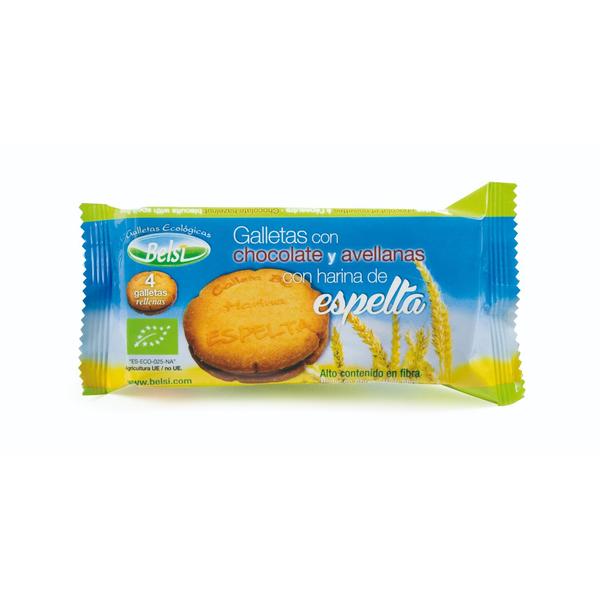 GALLETAS ESPELTA RELLENA CHOCO-AVELLANA BIO 60G (BELSI)