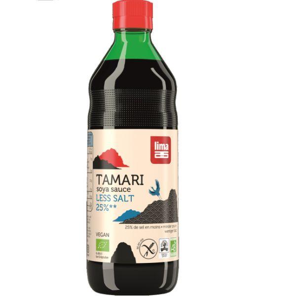 TAMARI BIO 25% MENOS SAL S/G. 500ML (LIMA)