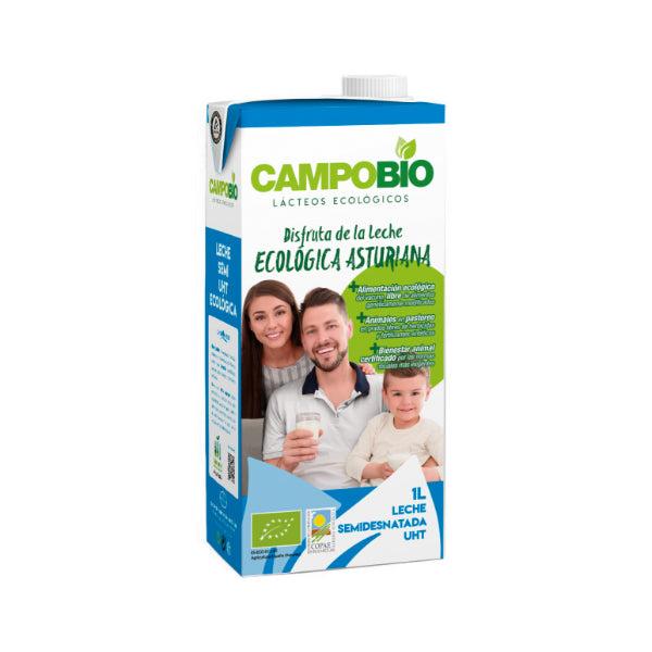 LECHE VACA SEMIDESNATADA BIO 1L UHT ASTURIAS (CAMPOBIO)