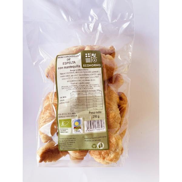 MINICROISSANT ESPELTA CON MANTEQUILLA BIO 210GR (ECOHORNO)