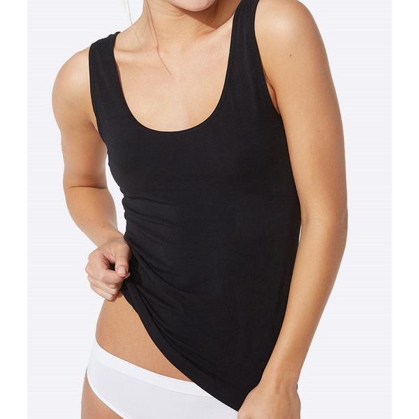 CAMISETA S/MANGA NEGRA L ECO BAMBU BOODY