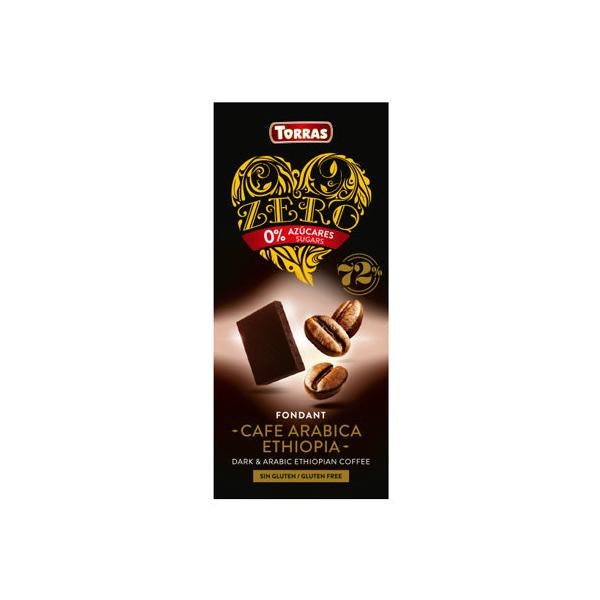 CHOCOLATE ZERO AZUCAR NEGRO CAFE 100G (TORRAS)