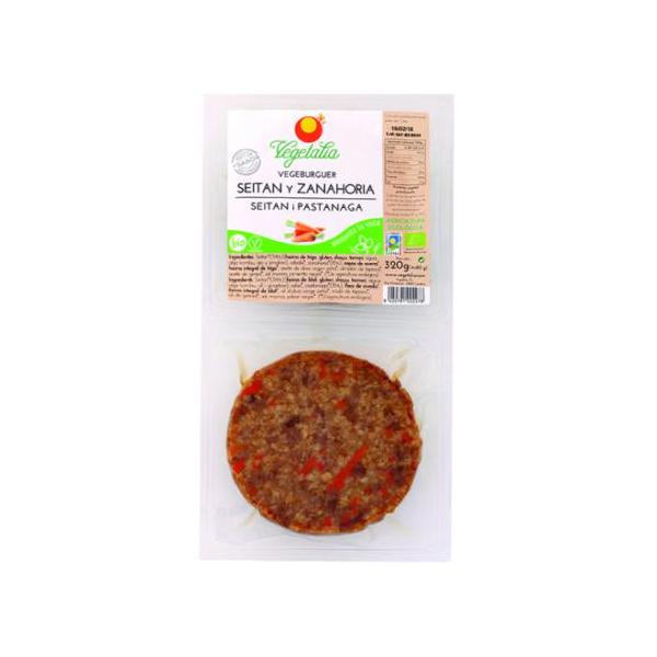 VEGEBURGER ZANAHORIA Y SEITAN (4UND) BIO 320GR (VEGETALIA)