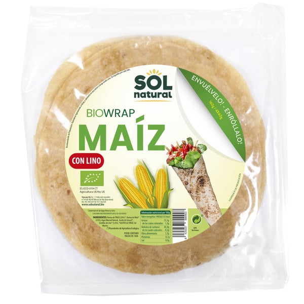 WRAP MAIZ LINO GRANDE BIO 160GR (SOL)