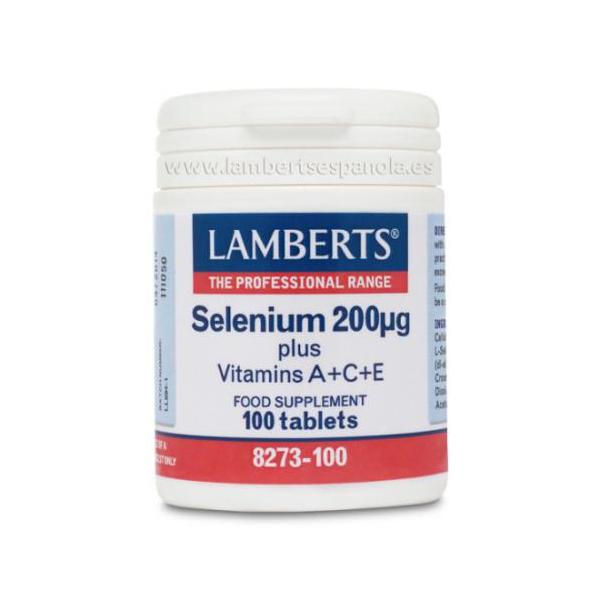 SELENIO 200 MCG.+VITAMINA A+C+E (UNA-DIA) 100TAB.