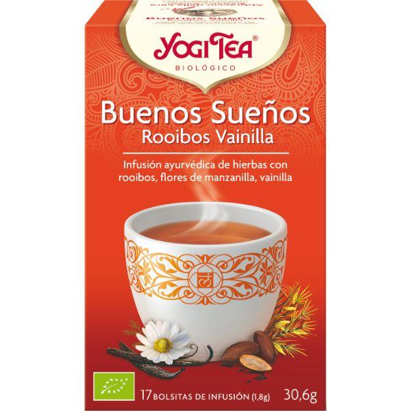 YOGI TEA BUENOS SUEÑOS ROOIBOS VAINILLA BIO 17 BOLSAS 30,6GR