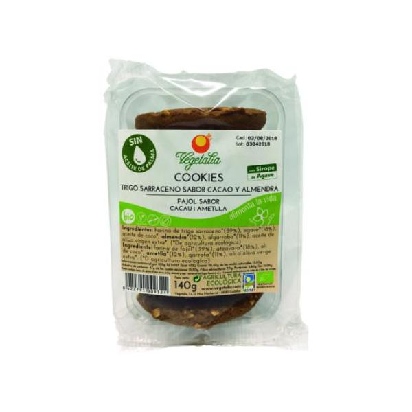 COOKIES SARRACENO ALGARROBA ALMENDRA AGAVE BIO 140G