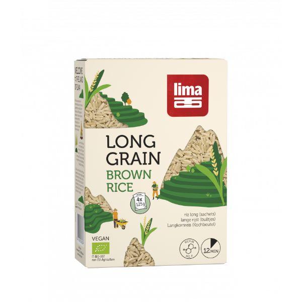 ARROZ INT.PRECOCIDO LARGO BIO 4X125G. (LIMA)