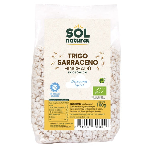 TRIGO SARRAC. HINCHADO BIO 100GR (SOL)