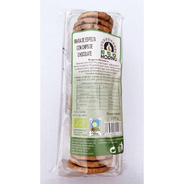 GALLETAS MARIA ESPELTA CHIPS CHOCO BIO 220G (ECOHORNO)