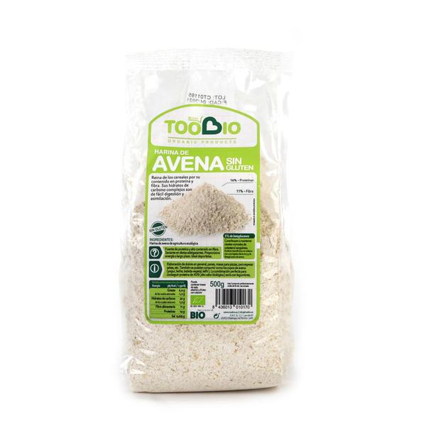 HARINA AVENA INTEGRAL SIN GLUTEN BIO 500GR (TOO BIO)