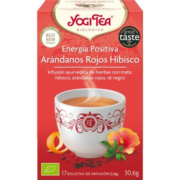 YOGI TEA ENERGIA POSITIVA ARANDANOS HIBISCO BIO 17 BOLSAS 30,6G