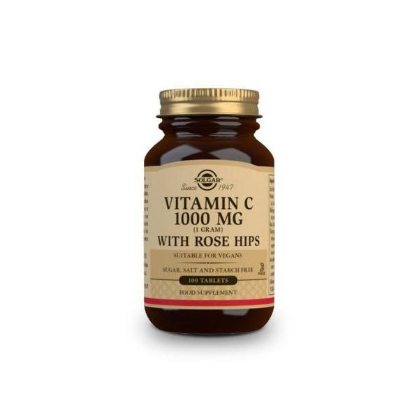 VITAMINA C 1000MG ESCARAMUJO 100 COMP. (SOLGAR)