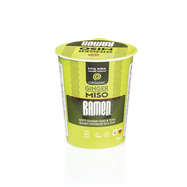 VASO SOPA RAMEN MISO JENGIBRE BIO 85 GR (KING SOBA)