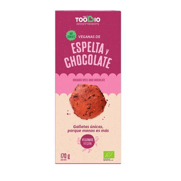 COOKIES ESPELTA Y CHOCOLATE VEGANAS BIO 170G (TOO BIO)