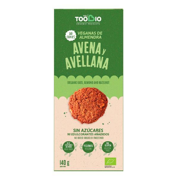 COOKIES AVENA Y AVELLANA VEGANAS BIO 140G (TOO BIO)