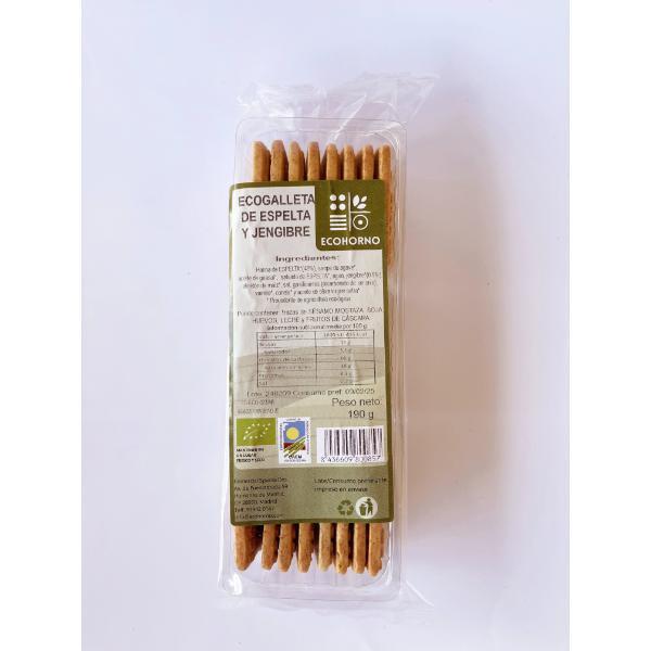 GALLETAS DE ESPELTA Y JENGIBRE BIO 190GR (ECOHORNO)