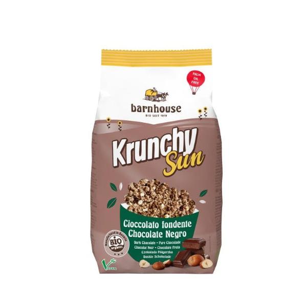 CRUNCHY SUN CHOCOLATE NEGRO AVELLANA BIO 375GR (BARNHOUSE)